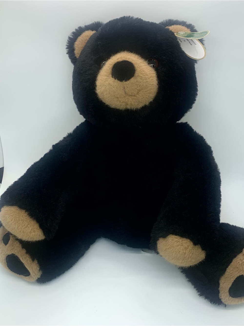 Bearington Collection Soft Plush Woody the Black Bear, 10 1/2" Stuffed Animal